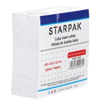 Ilustracja produktu STARPAK Wkład Do Kubika Biały Klejony 85x85 mm 130630
